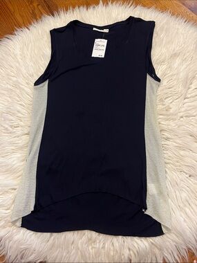 NWT Piper Project Women’s Black Tank with Silver Side Panels Size Medium